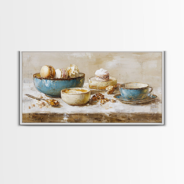 Parisian Dessert Poster Canvas Print, Bakery Art, Printable Art, Bakery Decor, Fine Art, Patisserie, Watercolor Print, BAK-2x1-68