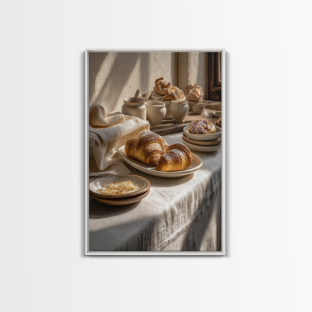 French Patisserie Window Display of Pastel Pastries Canvas Print, Bakery Art, Watercolor Painting, Bakery Decor, Patisserie, BAK-2x3-58