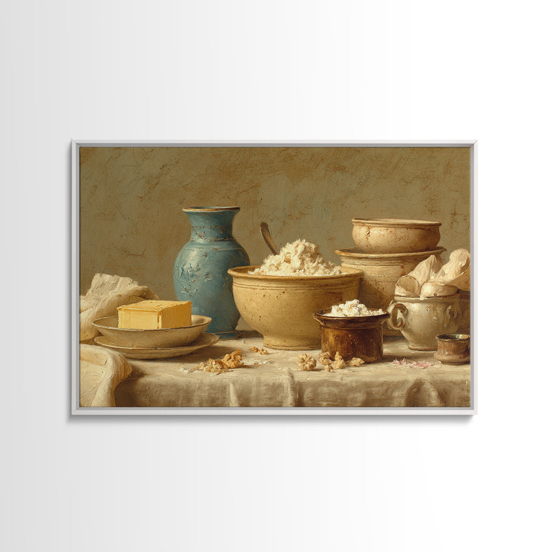Parisian Dessert Poster Framed Canvas Print, Bakery Art, Wall Art, Bakery Decor, Fine Art, Patisserie, Kitchen Wall Decor, BAK-3x2-100