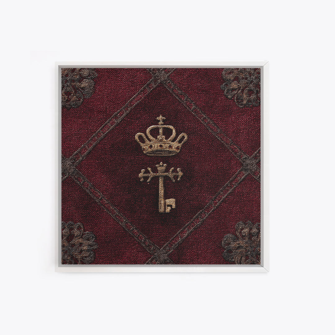 Dark Red Velvet Canvas Print, Baroque Art, Printable Wall Art, Living Room Decor, Fine Art, Ornate, Minimalist Wall Art, BAO-1x1-23