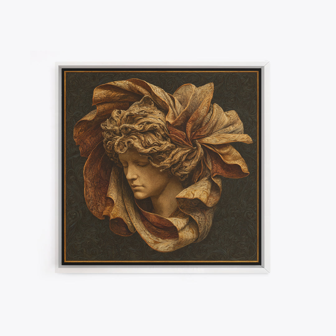 Mythic Goddess Figure Framed Canvas Print, Baroque Art, Eclectic Wall Art, Living Room Decor, Fine Art, Ornate, Gallery Decor, BAO-1x1-62