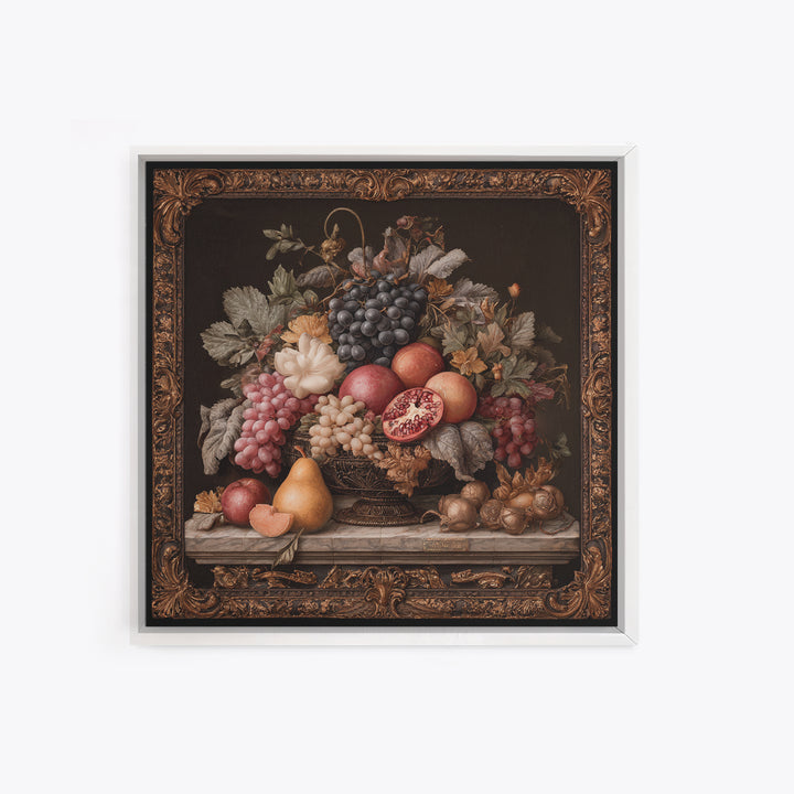 Lavish Banquet Fruit Composition Canvas Print, Baroque Art, Art Nouveau Decor, Living Room Decor, Fine Art, Ornate, Art Print, BAO-1x1-92
