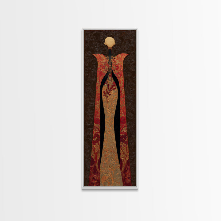 Mythic Goddess Figure Framed Canvas Print, Baroque Art, Eclectic Wall Art, Living Room Decor, Oil Painting, Ornate, BAO-1x3-50