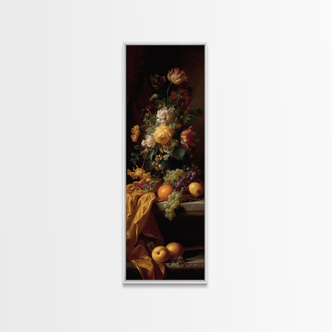 Theatrical Stormy Landscape Framed Canvas Print, Baroque Art, Room Decor Aesthetic, Living Room Decor, Fine Art, Ornate, BAO-1x3-70