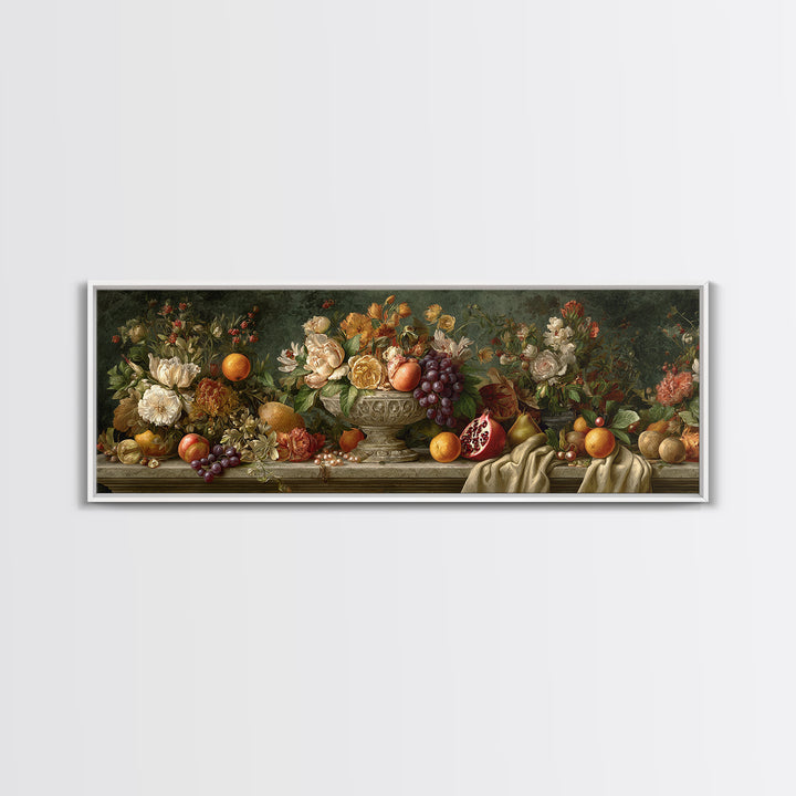 Ornamental Shell and Pearl Composition Canvas Print, Baroque Art, Minimalist Decor, Living Room Decor, Fine Art, Ornate, BAO-3x1-38