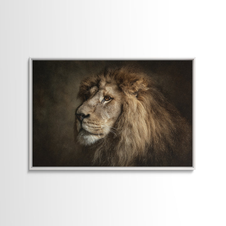 Royal Lion Portrait Canvas Print, Baroque Art, Art, Living Room Decor, Fine Art, Ornate, Modern Wall Art, Living Room Wall Art, BAO-3x2-21