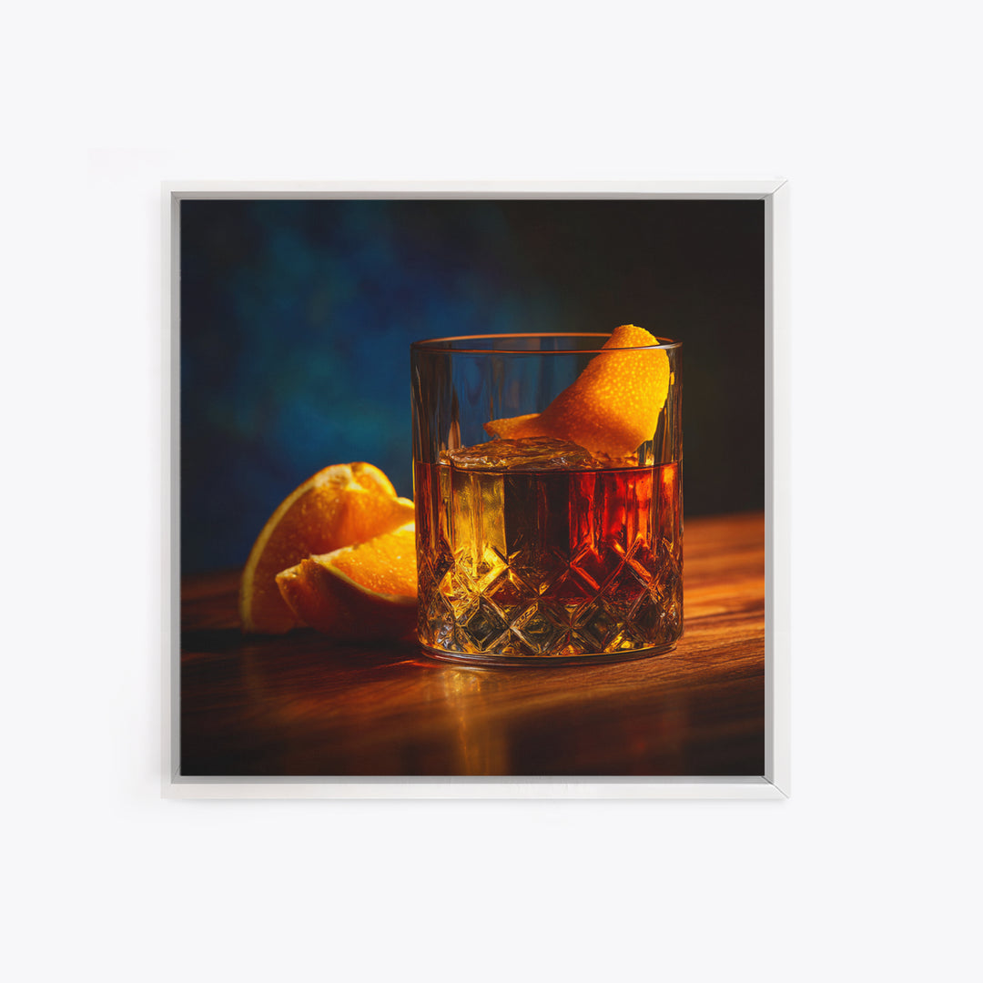 Old Fashioned Cocktail Canvas Print, Bar Art, Room Decor, Bar Decor, Fine Art, Kitchen Decor, Bar Cart, Kitchen Wall Art, BAR-1x1-49