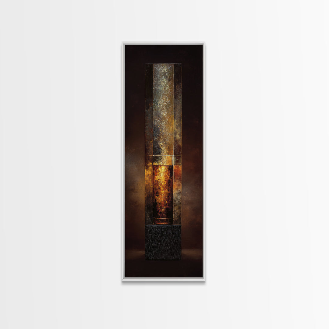 Midnight Manhattan Cocktail Framed Canvas Print, Bar Art, Kitchen Wall Decor, Bar Decor, Fine Art, Bar Cart Art, BAR-1x3-84