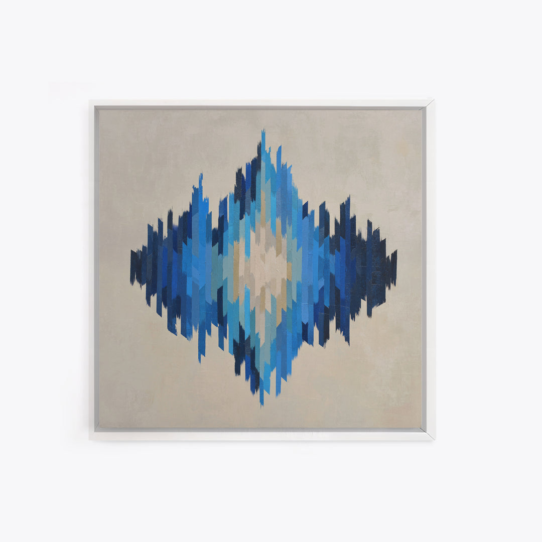 Abstract Soundwave Art Canvas Print, Basement Art, Mid Century Modern, Living Room Decor, Abstract Art, Retreat, BAS-1x1-20