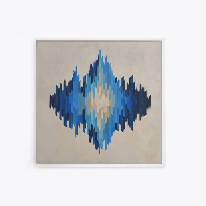 Abstract Soundwave Art Canvas Print, Basement Art, Mid Century Modern, Living Room Decor, Abstract Art, Retreat, BAS-1x1-20
