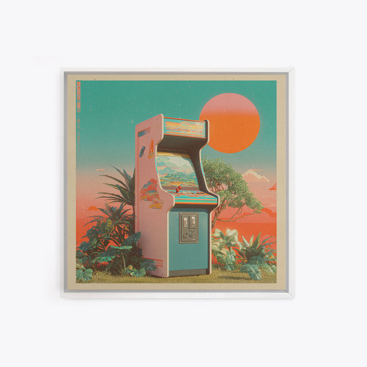 Retro Arcade Cabinet Graphic Canvas Print, Basement Art, Modern Decor, Living Room Decor, Fine Art, Retreat, Home Decor, BAS-1x1-25