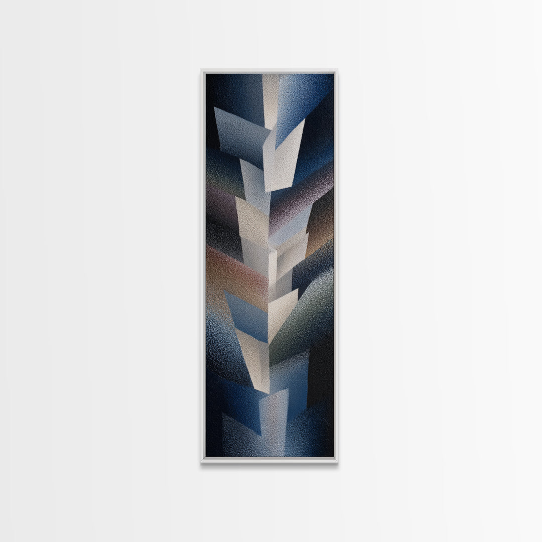 Abstract Soundwave Art Framed Canvas Print, Basement Art, Trendy Wall Art, Living Room Decor, Retreat, Original Art Prints, BAS-1x3-80