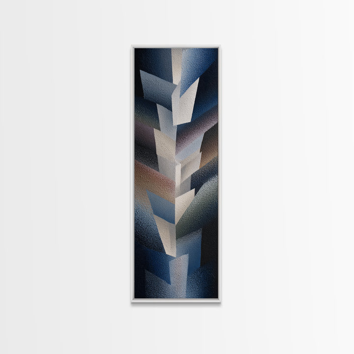 Abstract Soundwave Art Framed Canvas Print, Basement Art, Trendy Wall Art, Living Room Decor, Retreat, Original Art Prints, BAS-1x3-80