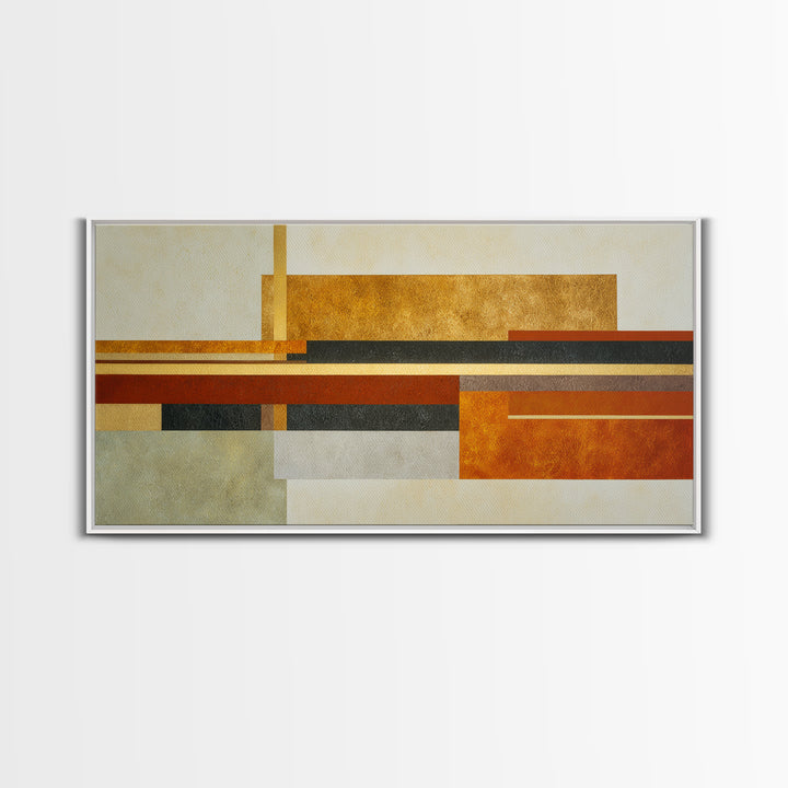 Sports Jersey Abstract Framed Canvas Print, Basement Art, Minimalist Decor, Living Room Decor, Fine Art, Retreat, Western Decor, BAS-2x1-50