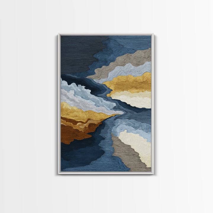 Abstract Soundwave Art Framed Canvas Print, Basement Art, Bar Decor, Living Room Decor, Abstract Art, Retreat, Game Room Decor, BAS-2x3-76