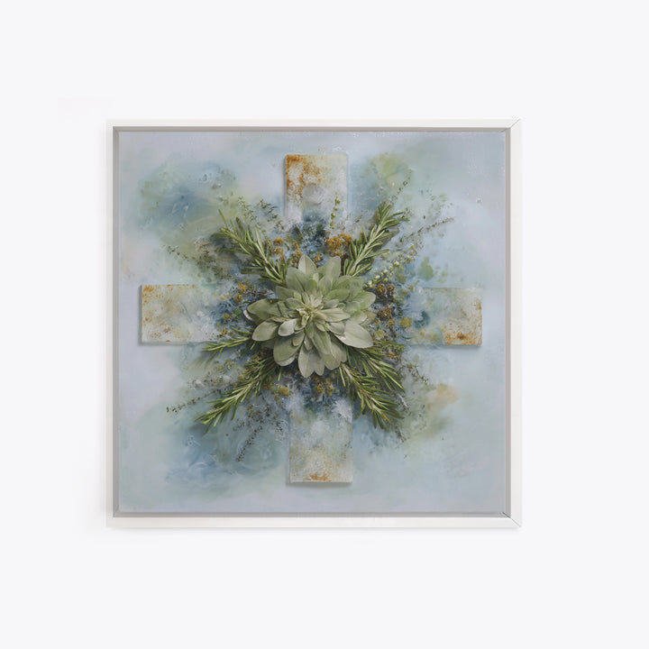 Botanical Bath Herb Arrangement Canvas Print, Bathroom Art, Modern Wall Art, Bathroom Decor, Fine Art, Spa, Wall Decor, BAT-1x1-17