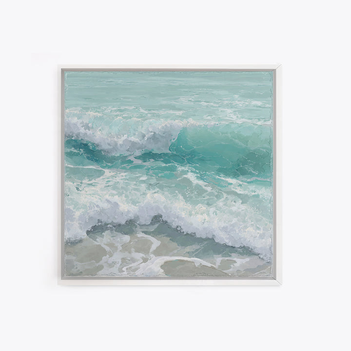 Calming Blue Ocean Wave Study Canvas Print, Bathroom Art, Funny Bathroom Art, Bathroom Decor, Fine Art, Spa, Art Print, BAT-1x1-25