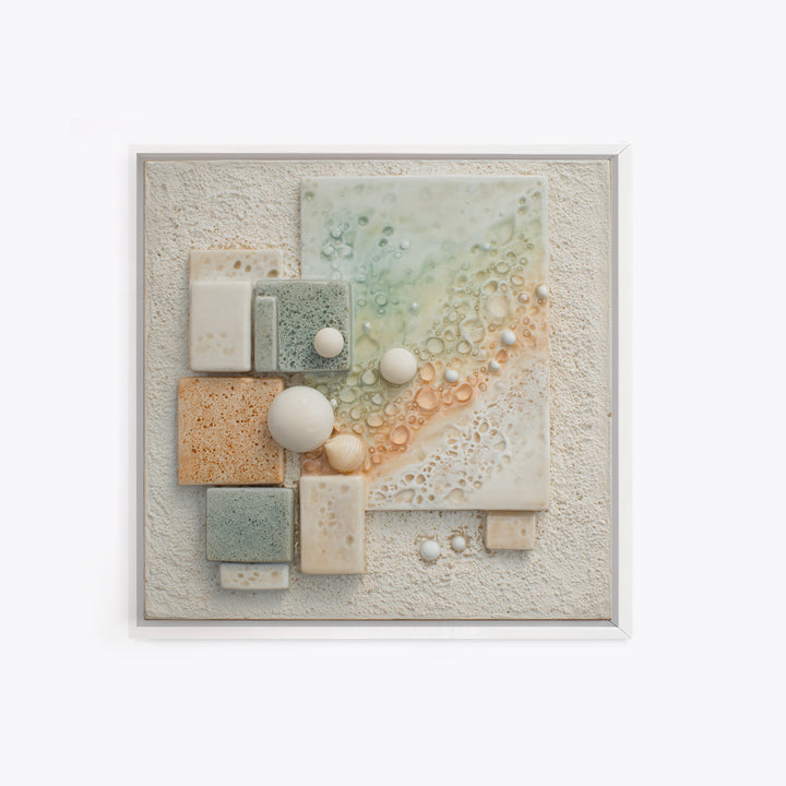 Coral and Shell Arrangement Canvas Print, Bathroom Art, Dopamine Decor, Bathroom Decor, Fine Art, Spa, Halloween Art, BAT-1x1-35