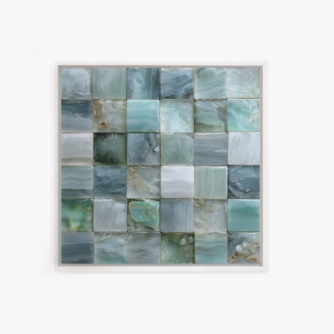 Soft Cloud and Rain Composition Framed Canvas Print, Bathroom Art, Bathroom Wall Decor, Bathroom Decor, Oil Painting, Spa, BAT-1x1-43