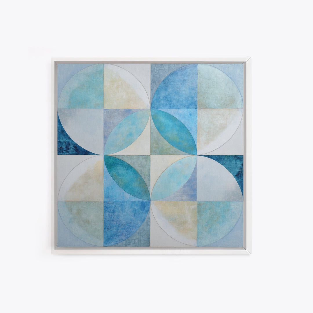 Clean Geometric Forms Canvas Print, Bathroom Art, Bathroom Wallpaper, Bathroom Decor, Abstract Art, Spa, Luxury Decor, BAT-1x1-45