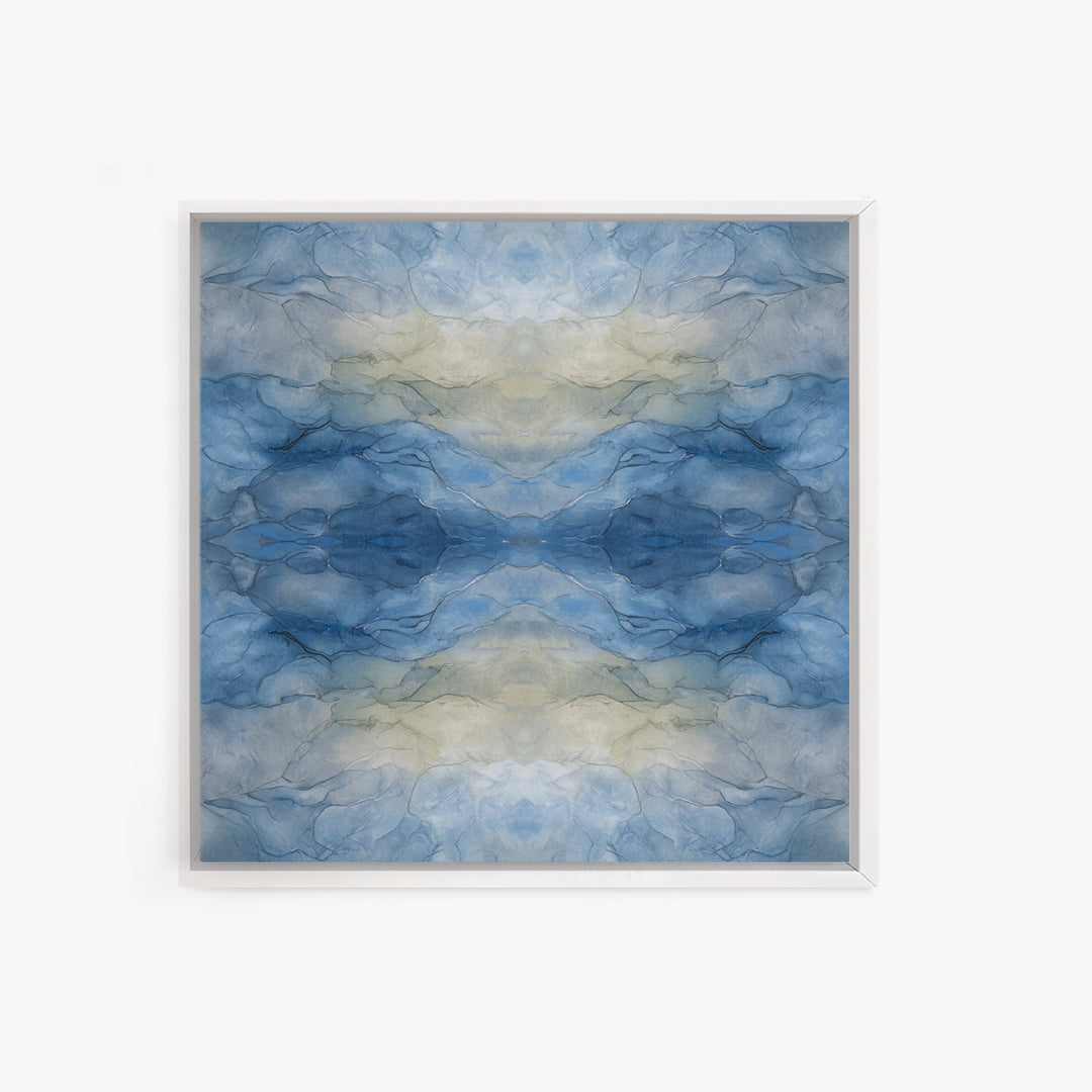 Soft Cloud and Rain Composition Framed Canvas Print, Bathroom Art, Trendy Wall Art, Bathroom Decor, Fine Art, Spa, BAT-1x1-67