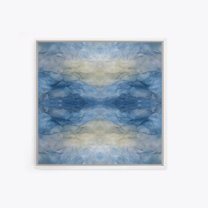 Soft Cloud and Rain Composition Framed Canvas Print, Bathroom Art, Trendy Wall Art, Bathroom Decor, Fine Art, Spa, BAT-1x1-67