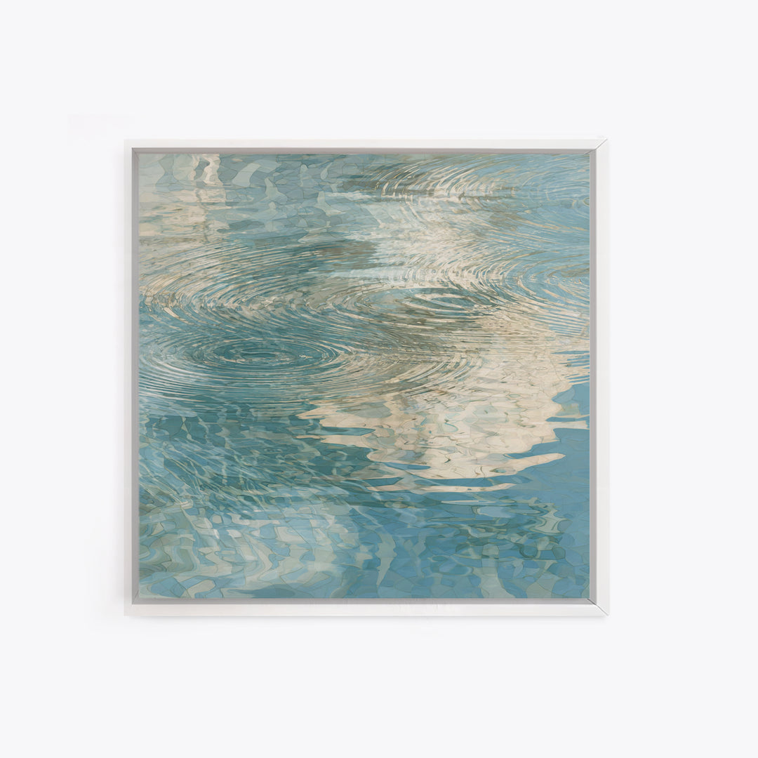 Abstract Water Ripples Canvas Print, Bathroom Art, Modern Decor, Bathroom Decor, Fine Art, Spa, Home Decor, Poster, Digital Art, BAT-1x1-77