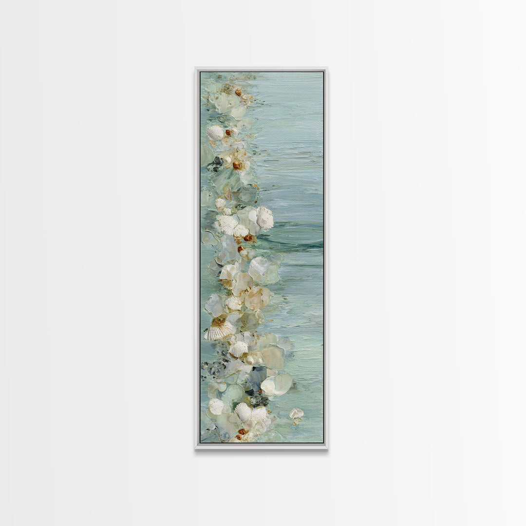 Oyster Shell Study Canvas Print, Bathroom Art, Digital Print, Bathroom Decor, Fine Art, Spa, Funny Bathroom Art, Halloween Art, BAT-1x3-10