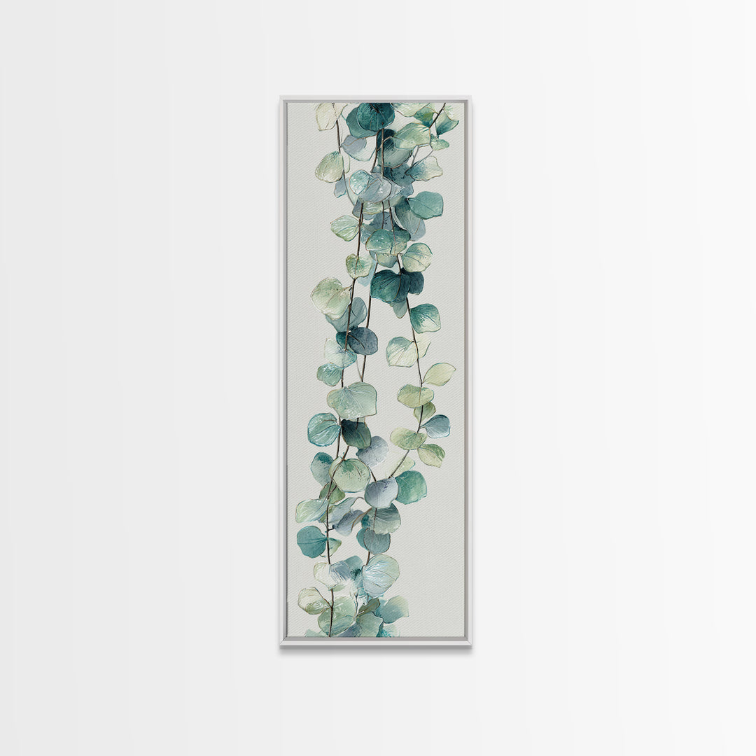 Spa Eucalyptus Branch Canvas Print, Bathroom Art, Retro Wall Art, Bathroom Decor, Fine Art, Spa, Modern Decor, Fine Art Print, BAT-1x3-14