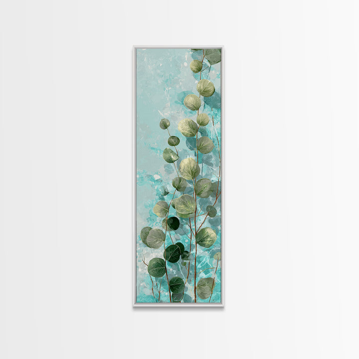 Spa Eucalyptus Branch Canvas Print, Bathroom Art, Retro Wall Art, Bathroom Decor, Fine Art, Spa, Modern Decor, Fine Art Print, BAT-1x3-38