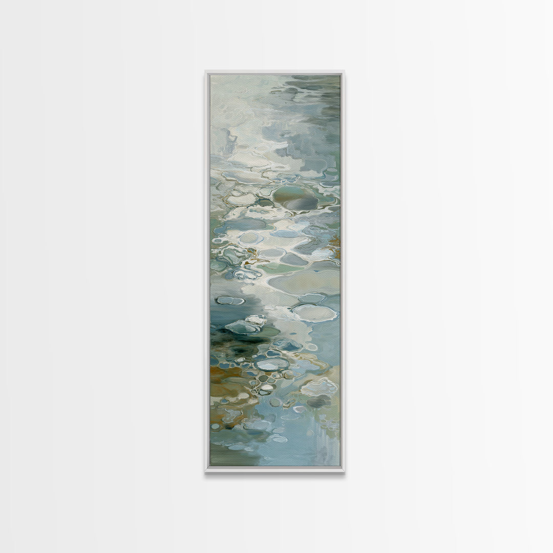 Soft Cloud and Rain Composition Canvas Print, Bathroom Art, Wall Art, Bathroom Decor, Oil Painting, Spa, Dog Portrait, BAT-1x3-55