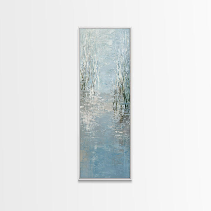 Abstract Water Ripples Canvas Print, Bathroom Art, Fine Art Print, Bathroom Decor, Abstract Art, Spa, Poster, Digital Art, BAT-1x3-65
