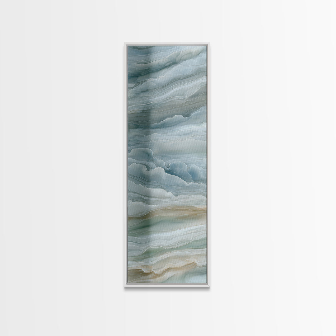 Soft Cloud and Rain Composition Canvas Print, Bathroom Art, Modern Decor, Bathroom Decor, Fine Art, Spa, Home Decor, Poster, BAT-1x3-7