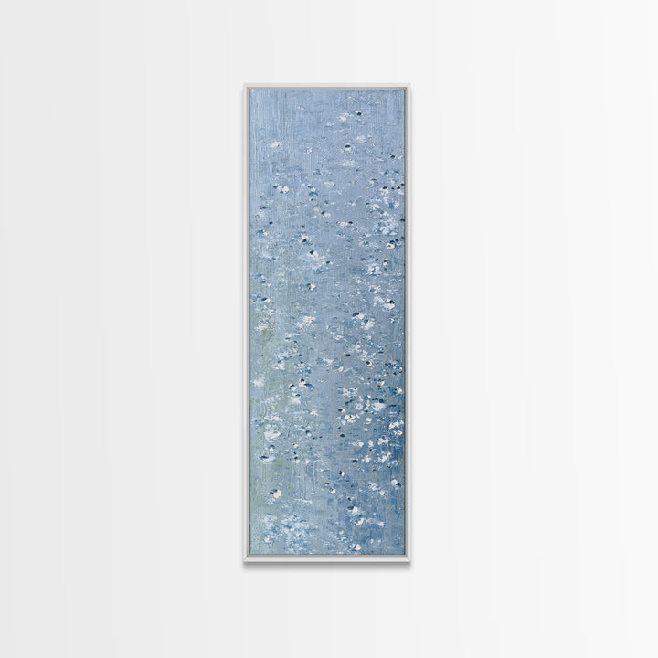 Soft Cloud and Rain Composition Framed Canvas Print, Bathroom Art, Digital Wall Art, Bathroom Decor, Spa, Unique Wall Art, BAT-1x3-79