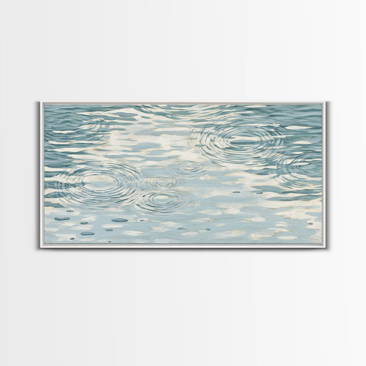 Abstract Water Ripples Framed Canvas Print, Bathroom Art, Art Print, Bathroom Decor, Fine Art, Spa, Custom Pet Portrait, BAT-2x1-1
