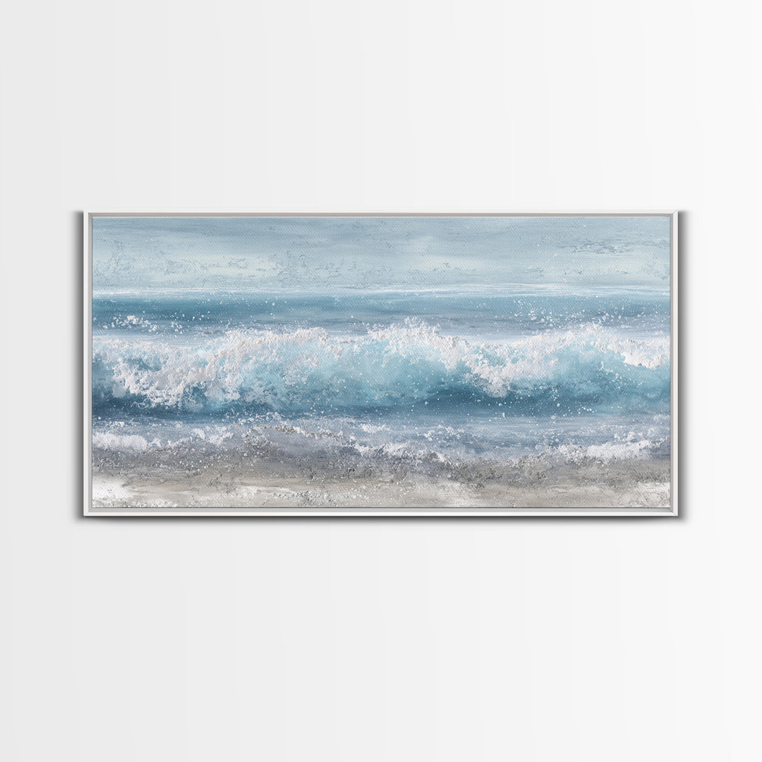 Calming Blue Ocean Wave Study Canvas Print, Bathroom Art, Printable Wall Art, Bathroom Decor, Spa, Bathroom Wall Decor, BAT-2x1-93