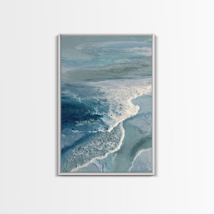 Calming Blue Ocean Wave Study Canvas Print, Bathroom Art, Digital Wall Art, Bathroom Decor, Fine Art, Spa, Unique Wall Art, BAT-2x3-57