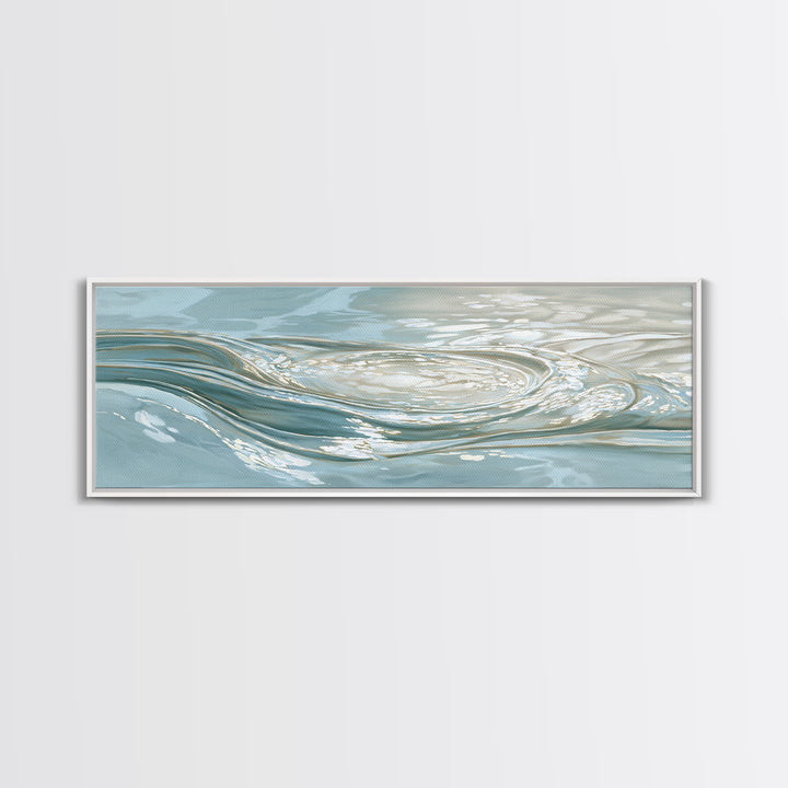 Abstract Water Ripples Canvas Print, Bathroom Art, Framed Wall Art, Bathroom Decor, Abstract Art, Spa, Bathroom Art Decor, BAT-3x1-21