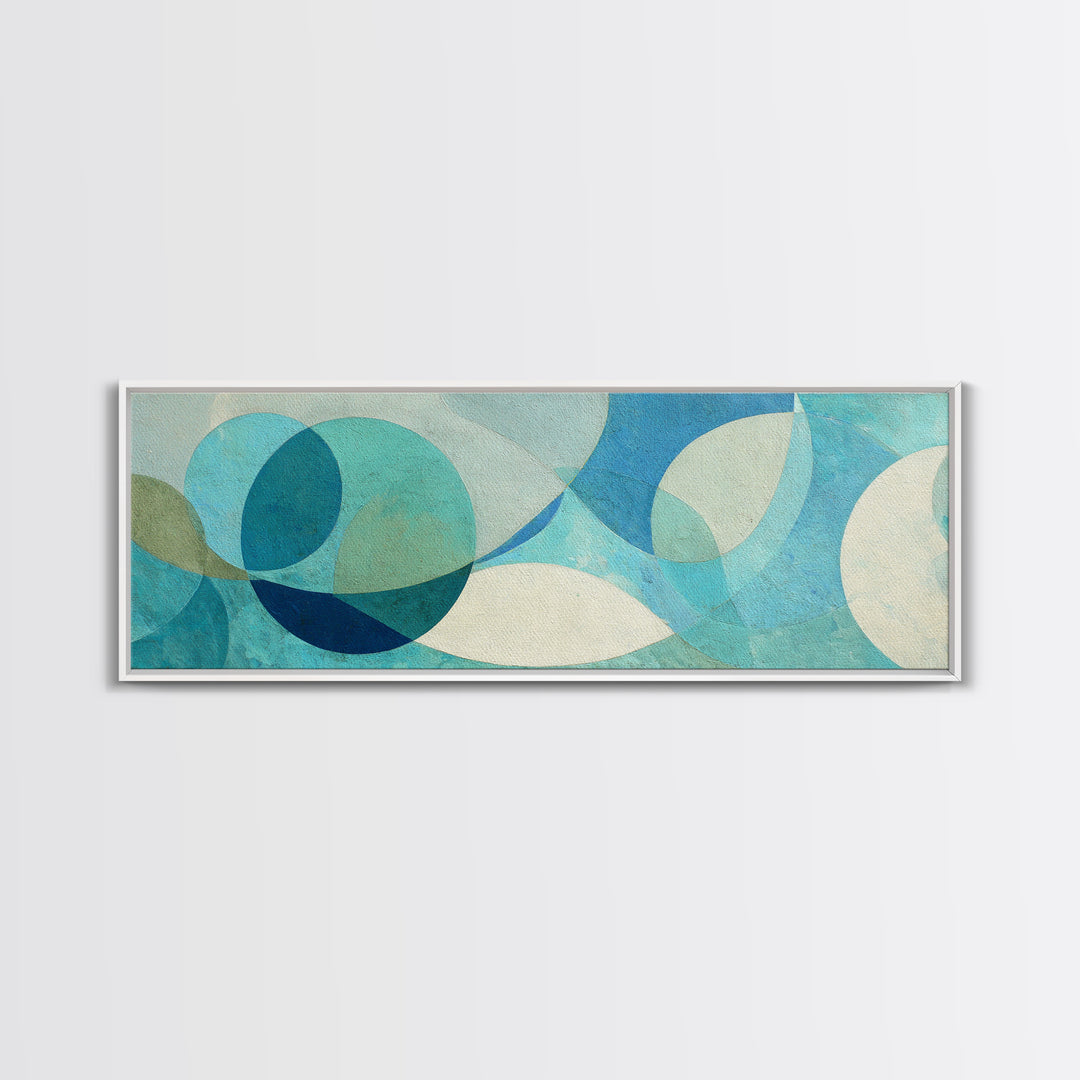 Clean Geometric Forms Framed Canvas Print, Bathroom Art, Bathroom Decor, Abstract Art, Spa, Bathroom Accessories, Modern Art, BAT-3x1-37