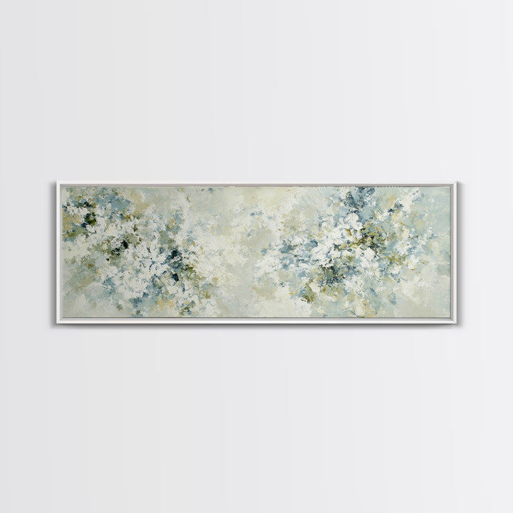 Sunlit Window Plant Shadow on Plaster Framed Canvas Print, Bathroom Art, Custom Pet Portrait, Bathroom Decor, Fine Art, Spa, BAT-3x1-82