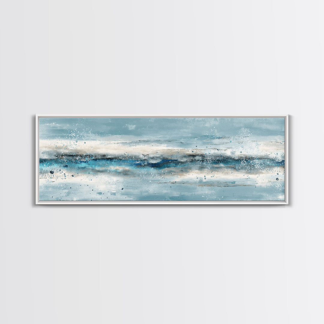 Abstract Water Ripples Canvas Print, Bathroom Art, Modern Art, Bathroom Decor, Fine Art, Spa, Statement Artwork, Boho Decor, BAT-3x1-93