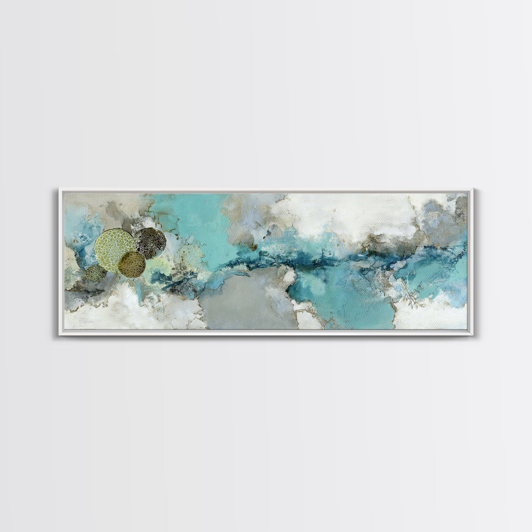Lemon and Botanical Still Life Canvas Print, Bathroom Art, Framed Wall Art, Bathroom Decor, Watercolor Art, Spa, BAT-3x1-94