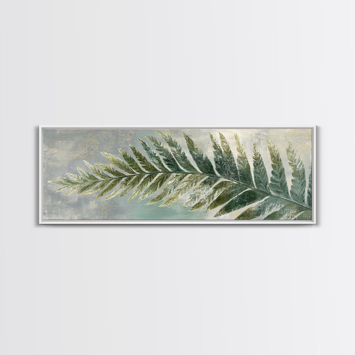 Green Fern Frond Closeup Canvas Print, Bathroom Art, Bathroom Wall Decor, Bathroom Decor, Fine Art, Spa, Bathroom Print, BAT-3x1-98