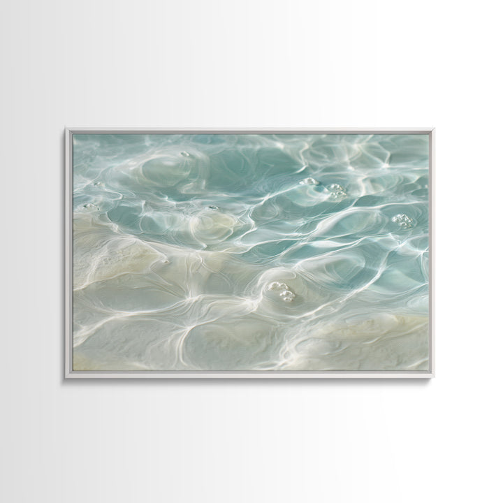 Abstract Water Ripples Canvas Print, Bathroom Art, Dog Portrait, Bathroom Decor, Abstract Art, Spa, Minimalist Wall Art, BAT-3x2-33