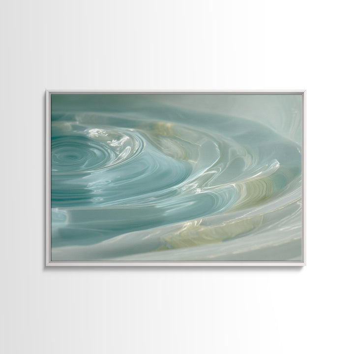 Abstract Water Ripples Canvas Print, Bathroom Art, Dog Portrait, Bathroom Decor, Abstract Art, Spa, Minimalist Wall Art, BAT-3x2-57