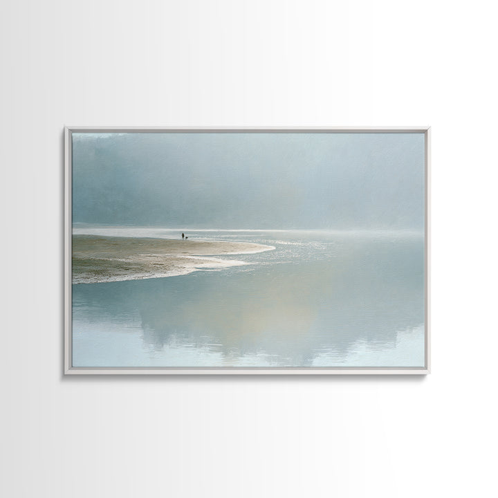 Misty Lake Scene Canvas Print, Bathroom Art, Canvas Wall Art, Bathroom Decor, Spa, Bathroom Wallpaper, Funny Bathroom Art, BAT-3x2-61