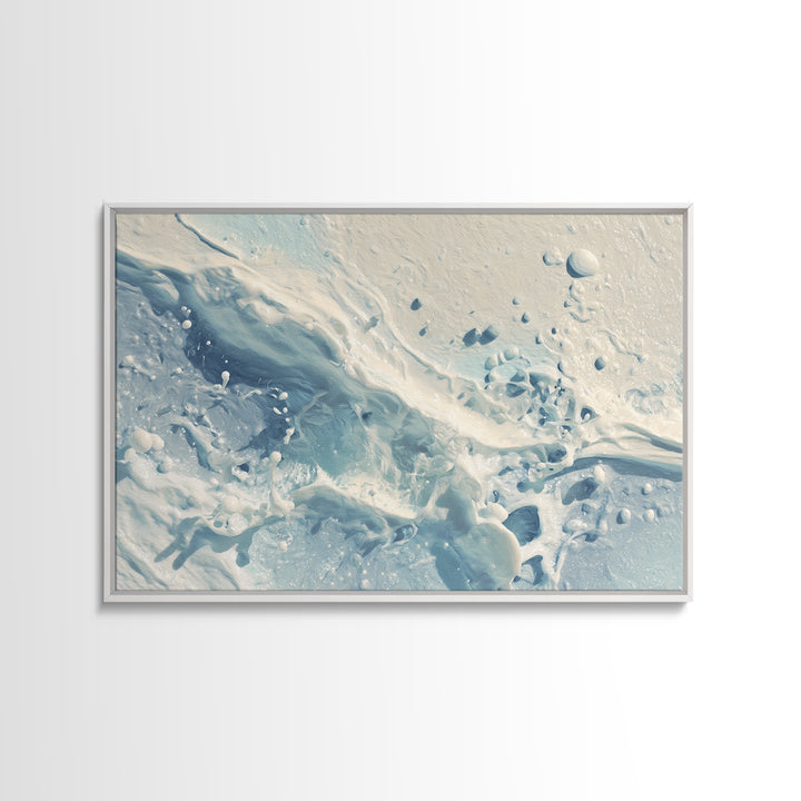 Abstract Water Ripples Framed Canvas Print, Bathroom Art, Unique Wall Art, Bathroom Decor, Abstract Art, Spa, Gallery Decor, BAT-3x2-81