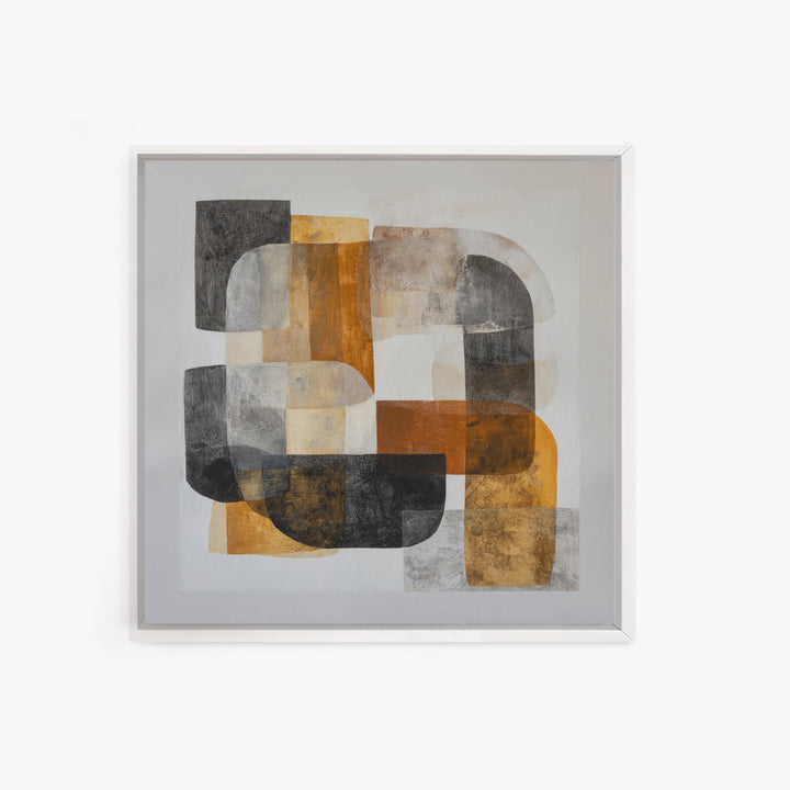 Abstract Charcoal Gestures on White Paper Canvas Print, Black and White Art, Photo Prints, Living Room Decor, Monochrome, BAW-1x1-100