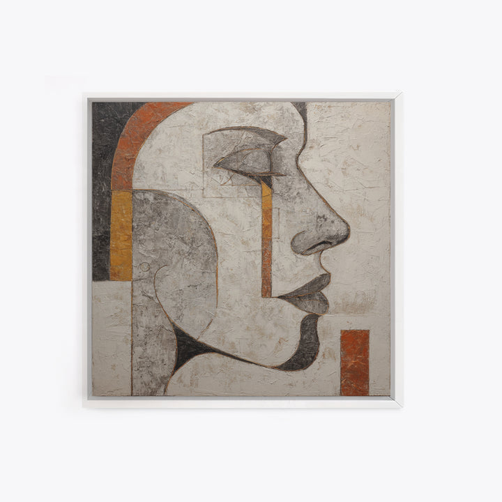 Monochrome Female Profile Canvas Print, Black and White Art, Room Decor, Living Room Decor, Abstract Art, Monochrome, BAW-1x1-25
