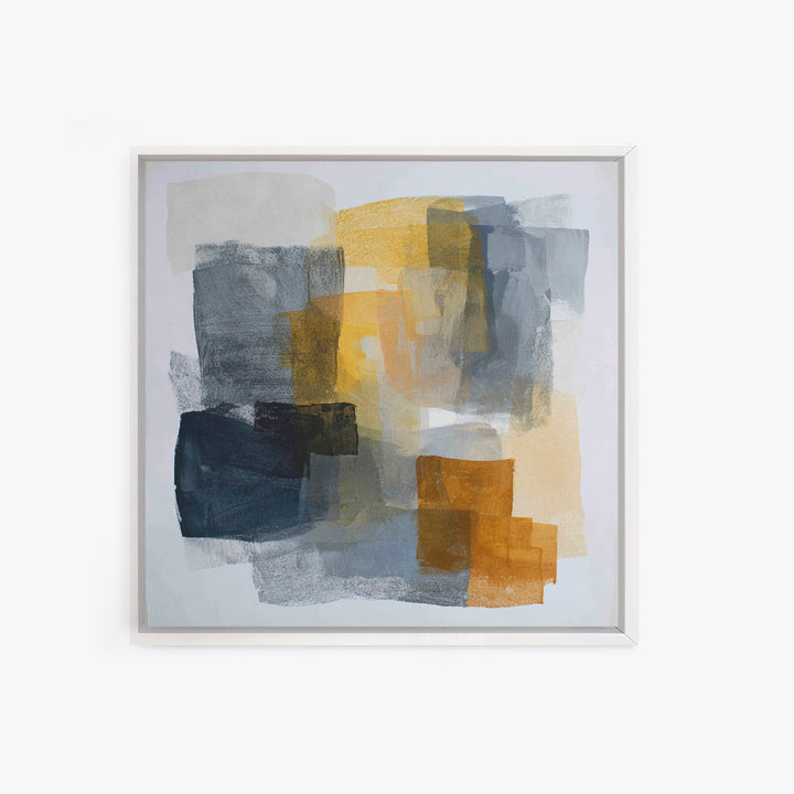 Abstract Charcoal Gestures on White Paper Canvas Print, Black and White Art, Living Room Decor, Abstract Art, Monochrome, BAW-1x1-4